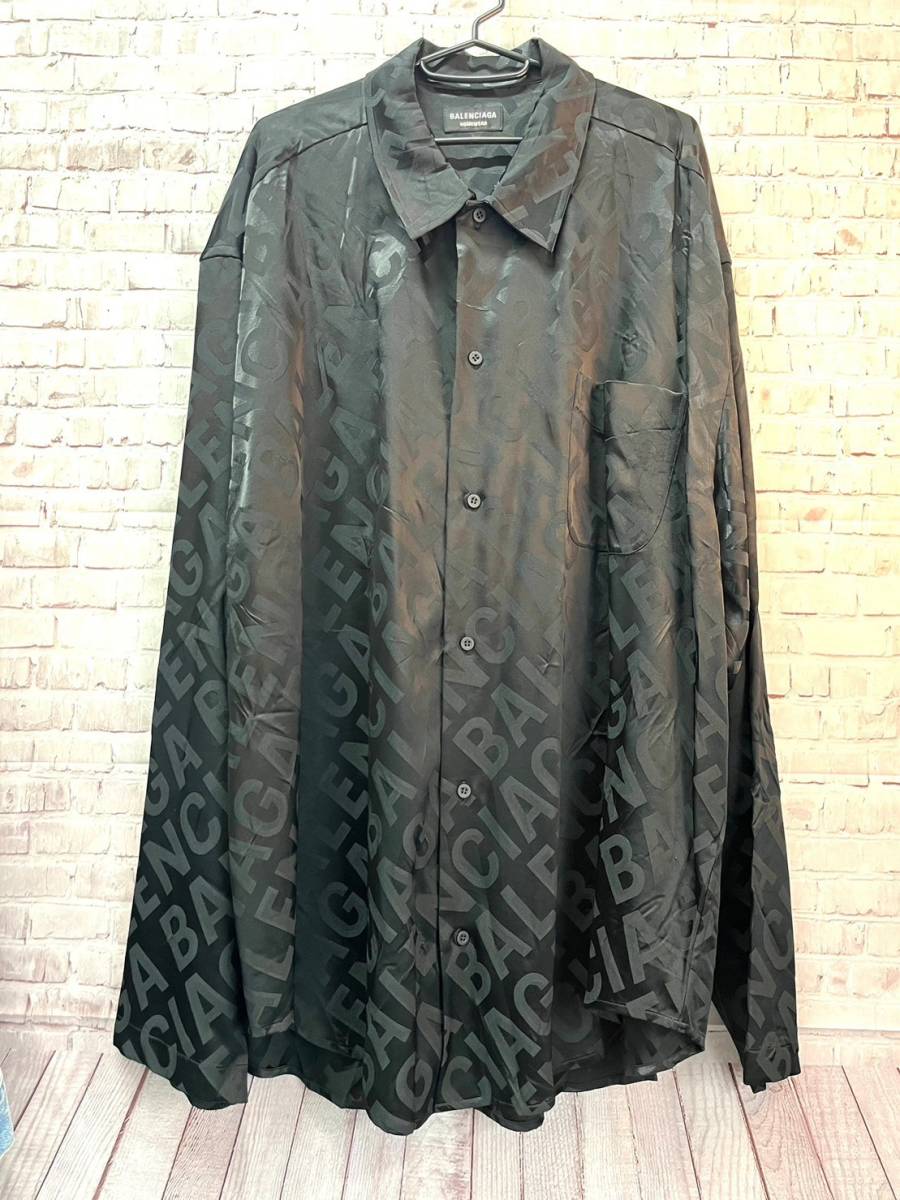 美品】Balenciaga バレンシアガ シャツジャケット ブラック 38 www