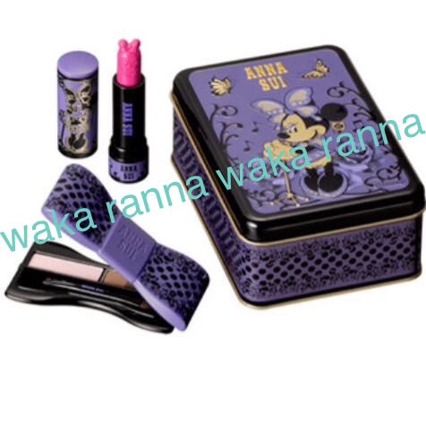  new goods Anna Sui limitation make-up kit 02 ( Minnie Mouse ) Disney purple purple eyeshadow lip box Christmas coffret lipstick 