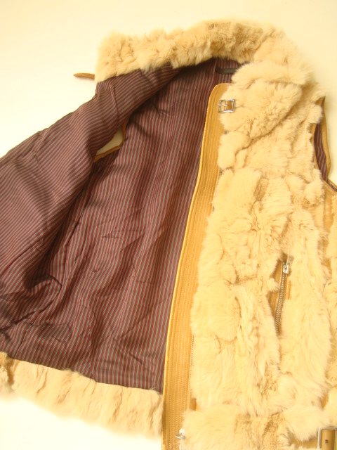 Giacometti fur the best sizeS Rex cow leather pig leather fur the best Zip up the best jakometi