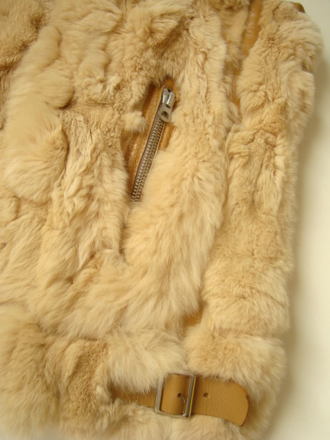 Giacometti fur the best sizeS Rex cow leather pig leather fur the best Zip up the best jakometi