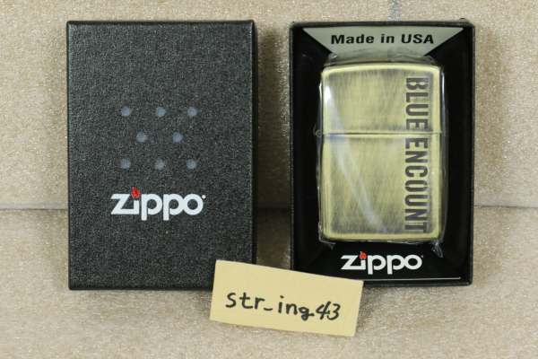 新品 BLUE ENCOUNT Zippo THE END BRASS USED 真鍮ユーズド シリアル【031】 ブルエン グッズ_画像1