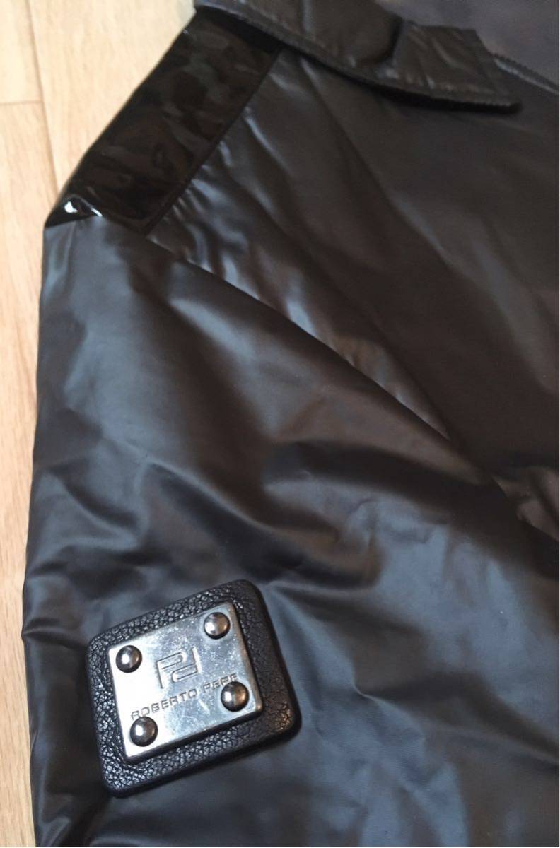 未使用「ROBERTO PEPE」切替中綿 ライダースジャケット Black SIZE:S イタリア高級ブランド イタリア製 上代:81,000円_画像5