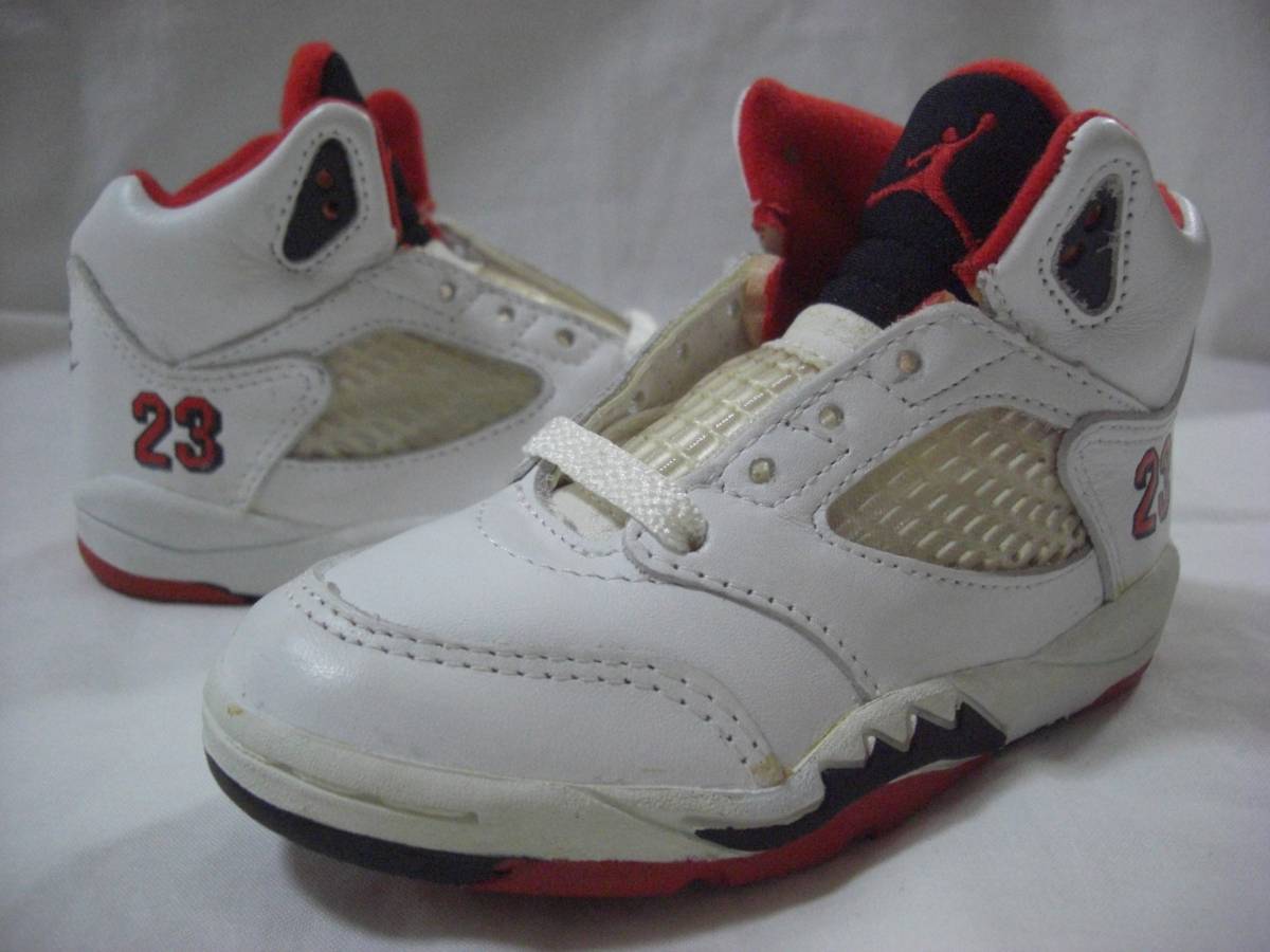 新品 DS オリジナル 1990 NIKE BABY JORDAN 5 16cm_画像1