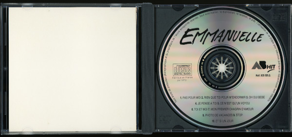 【CD/フレンチポップス】Emmanuelle - Emmanuelle [AB hit - 835025.2] [フランス盤]_画像3
