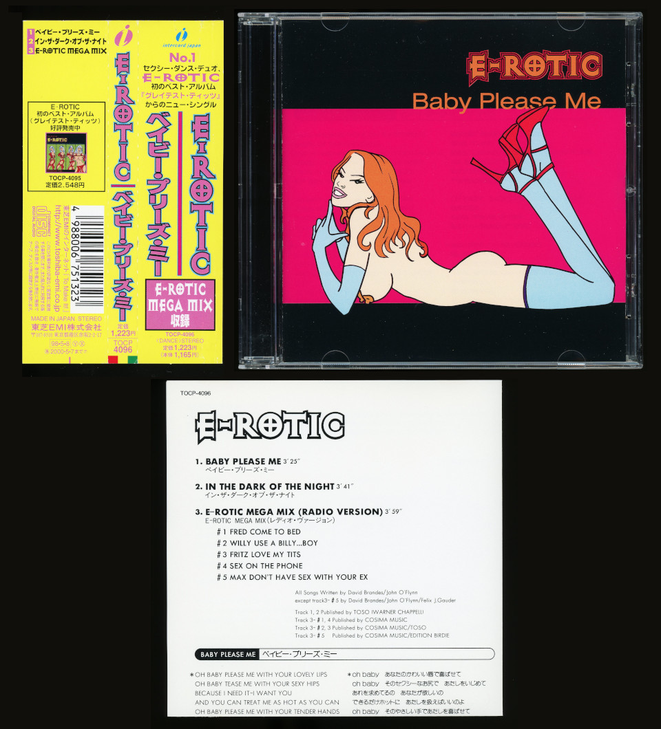 【CDs/Euro Dance】E-Rotic - Baby Please Me [Intercord Japan - TOCP-4096] 帯、歌詞カード付きの画像1