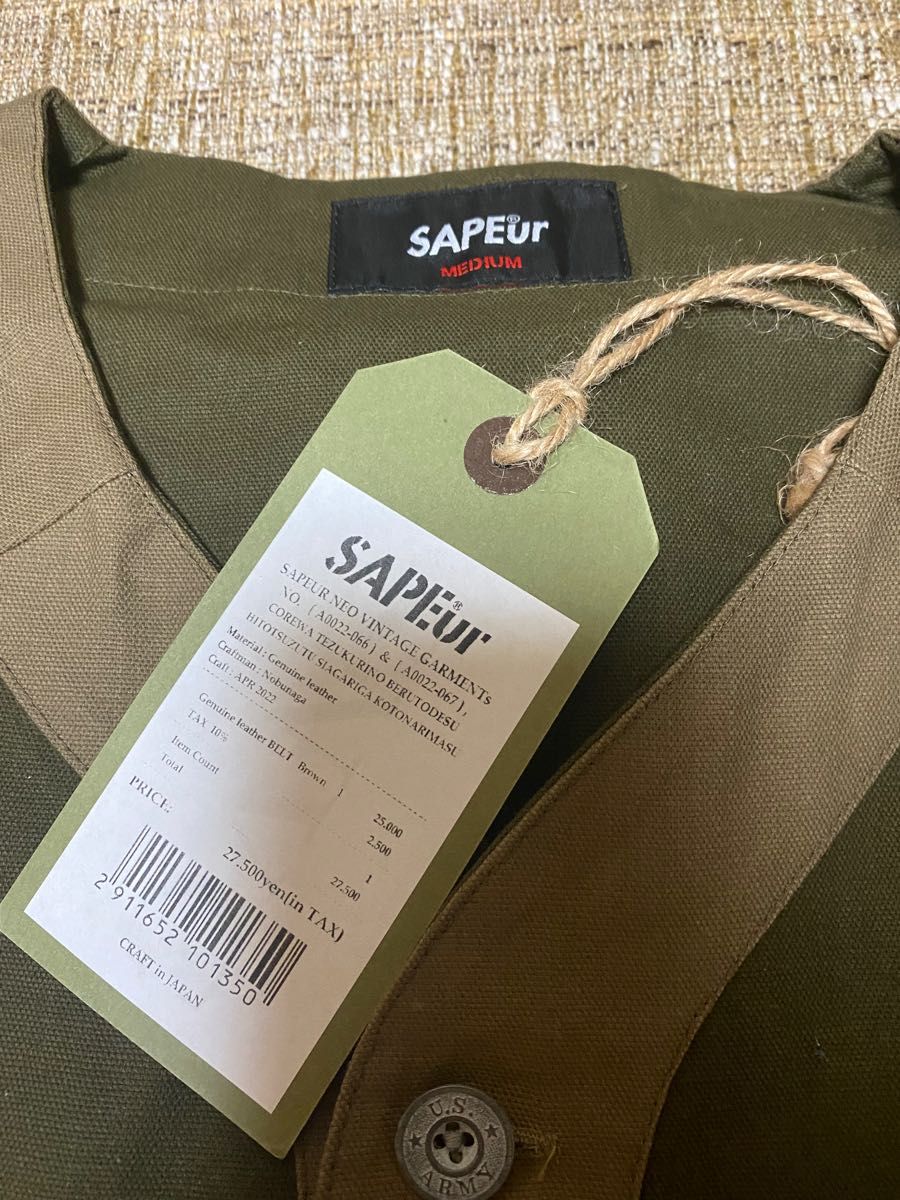 sapeur サプール OD Duck シューティング シャツ Mサイズ