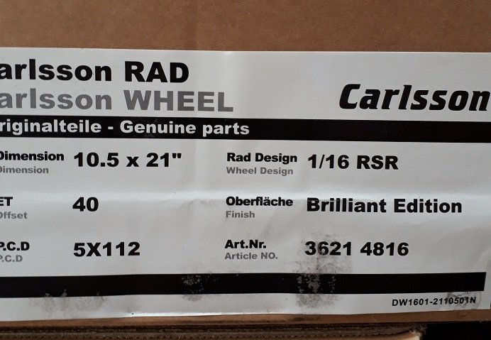 # новый товар / включая налог!# "Carlson" 1/16RSR BrilliantEdition 21 дюймовый 4шт.@# Mercedes Benz S Class (W222)/C217#