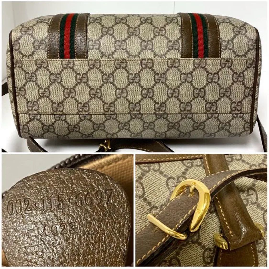 美品】オールドグッチ 2way ミニボストン バッグ シェリーライン