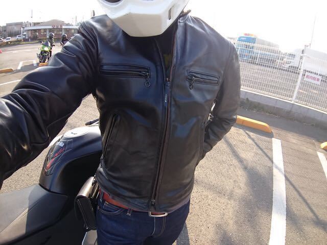 AERO LEATHER エアロレザー カフェレーサー 34 ホースハイド 美USED品