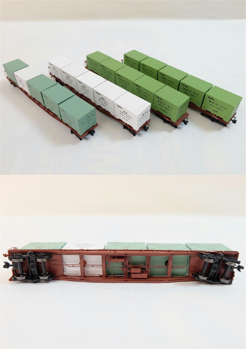 1円Tenshodo 天賞堂/コキ5500形 コンテナ車 4点セット HОゲージ/58006/58013/58014/58015/71