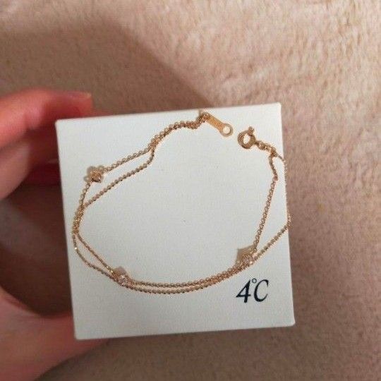 美品 2連ブレスレットk10 カナルヨンドシー Canal 4°C