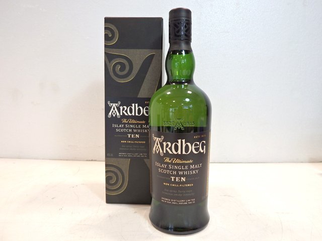 ★【 未開栓 】ARDBEG TEN アードベッグ 10年 46％ 700ml スコッチウイスキー 酒 シングルモルト 箱付き 洋酒 ★_画像1