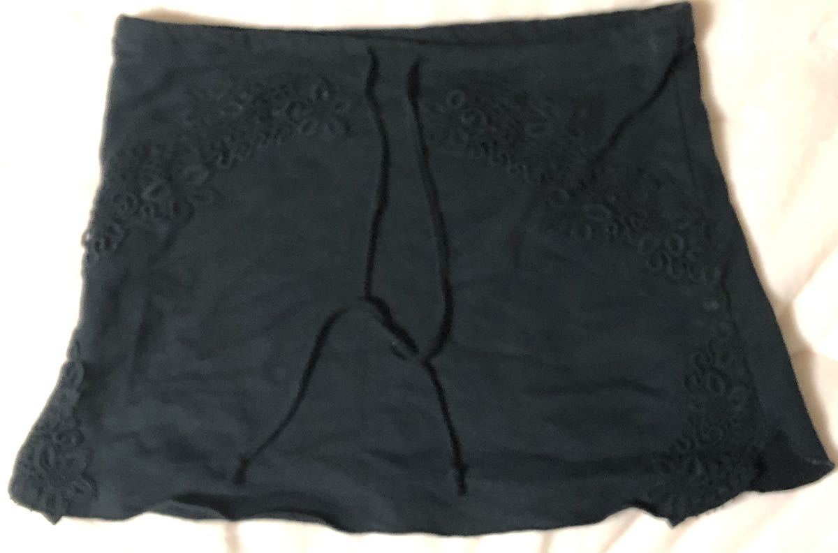 ANNA SUI* джерси вязаный юбка ( чёрный )* размер S