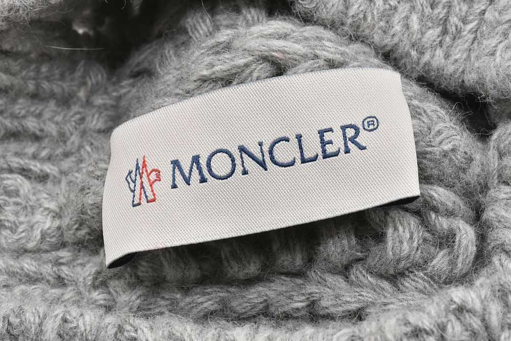 モンクレール MONCLER バレット BERRETTO ボンボン ニットキャップ ウール フォックスファー グレー_画像5