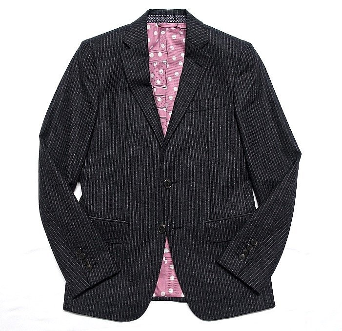 17AW 使用少 極美品 ETRO エトロ ドット柄裏地 ウール カシミヤ