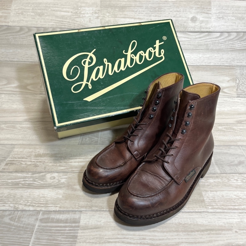 Paraboot/パラブーツ/BEAULIEU/ボーリュー/レースアップレザーブーツ/フランス製/ブラウン/UK7/ハイカット/シューズ