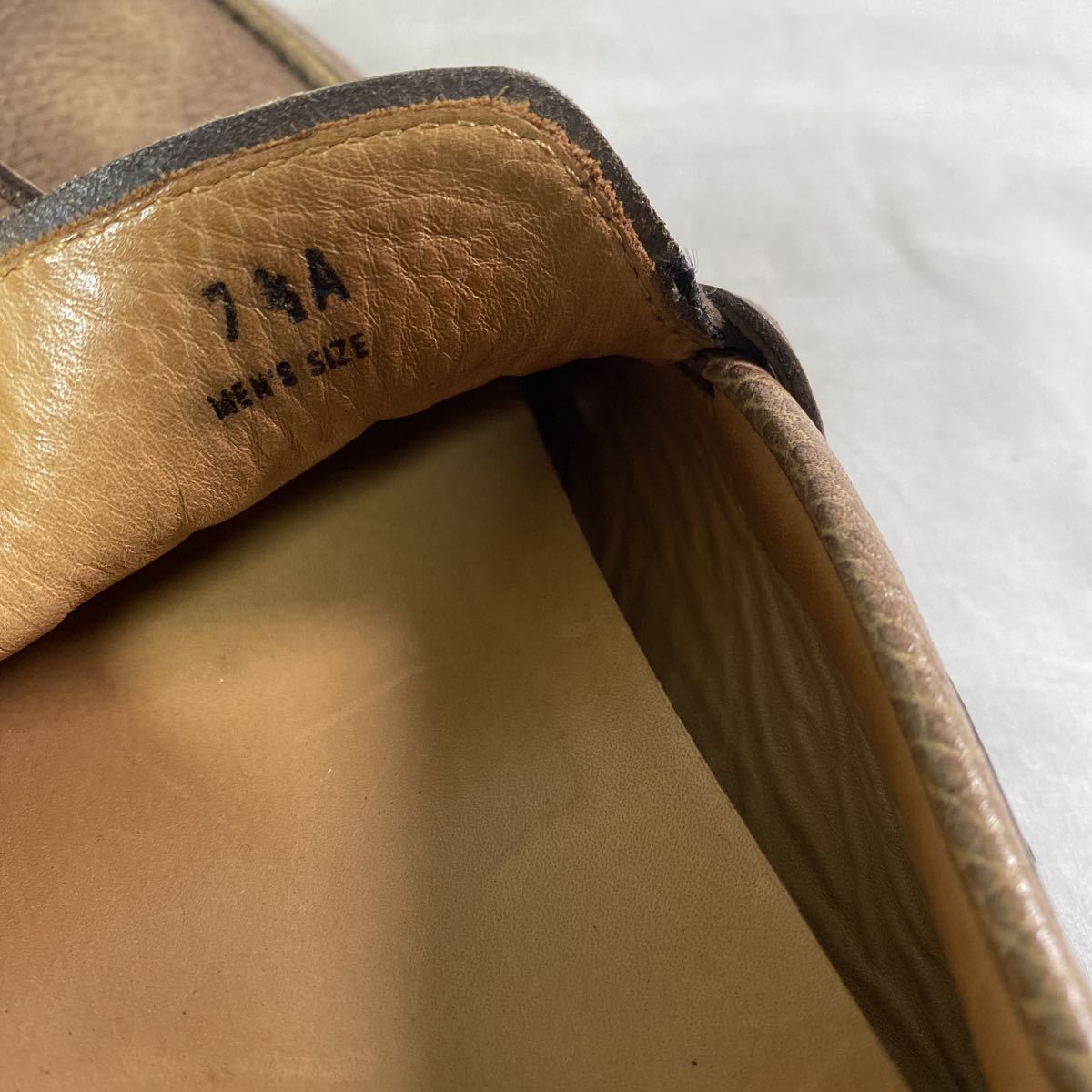 3140☆ TOD'S トッズ レザーシューズ モカシン ドライビングシューズ メンズ イタリア製 ベージュ 7.5 カジュアル_画像7