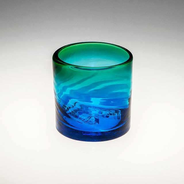 琉球ガラス グラス コップ 誕生日 プレゼント 沖縄 お土産 ギフト ロックグラス イラブチャー モールロックグラス ライン入りの画像1