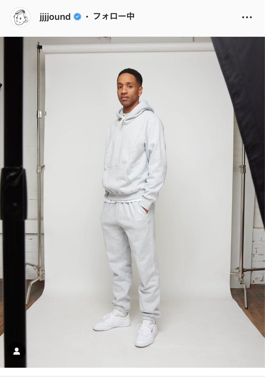 【新品未着用】JJJJound ジョウンド J90 Sweatpants Sliver US Sサイズ(ウエスト幅34.3cm)