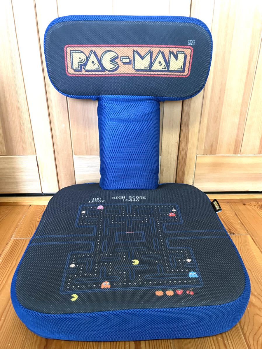 未使用　スワゲー　ゲーム用座椅子　パックマンコラボ　ブルー　ゲーミングチェア　送料無料　ブルー　床ゲー　快適姿勢　疲れ軽減