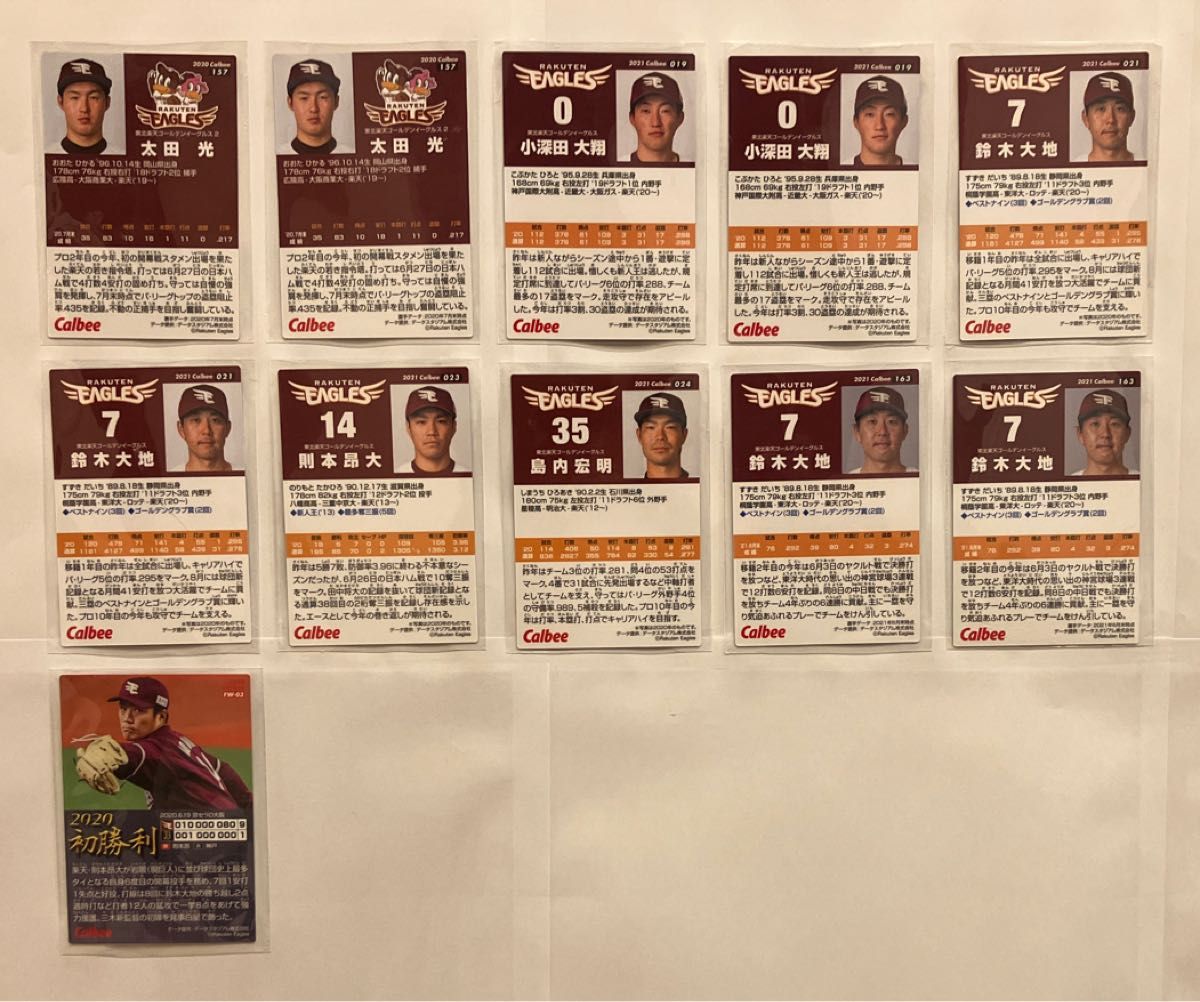 カルビー　プロ野球チップス東北楽天イーグルス11枚セット売り