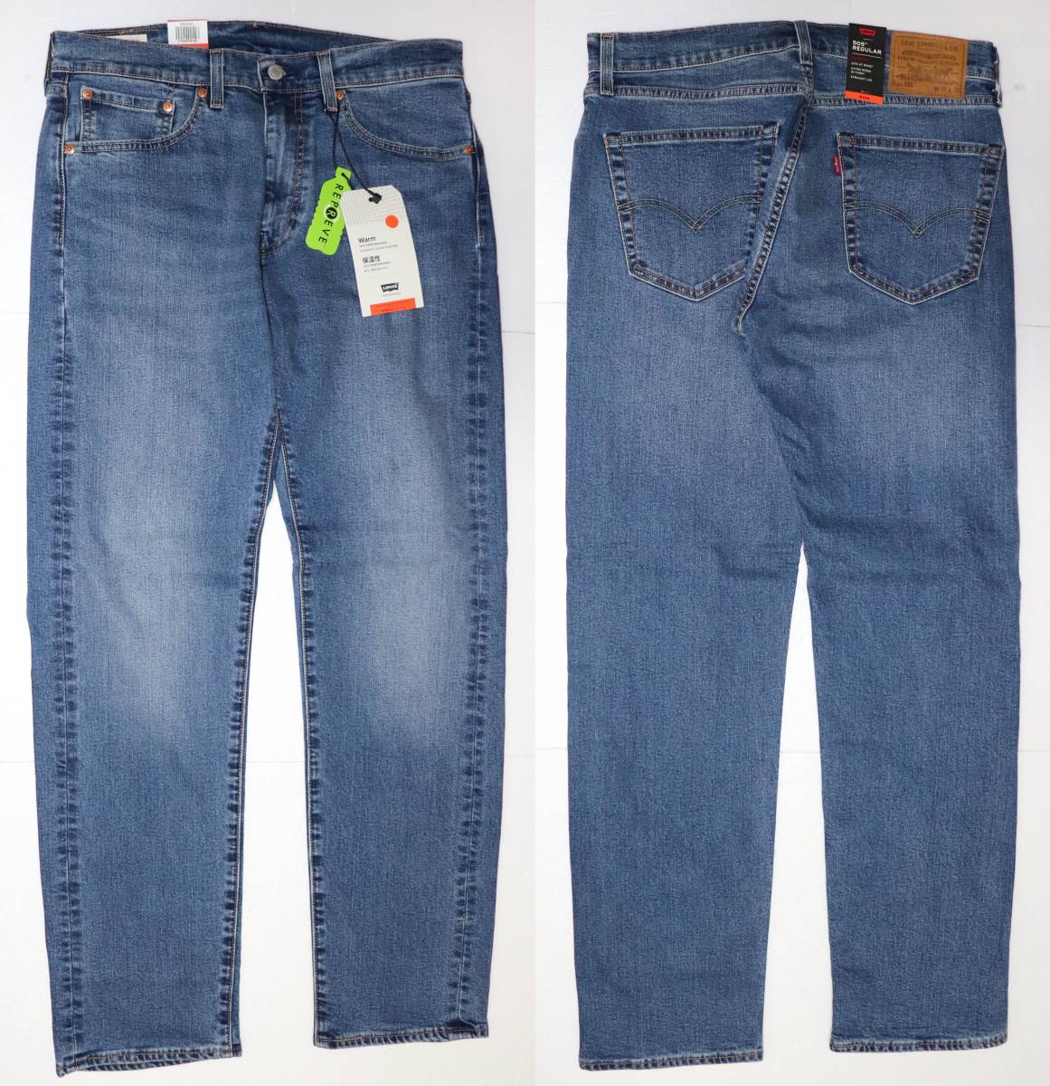 定価10000 新品 Levis リーバイス 00505-2304 W28 L32 505 レギュラーストレート インディゴ・ミッドユーズド WARM ストレッチデニム BIG-E_画像1