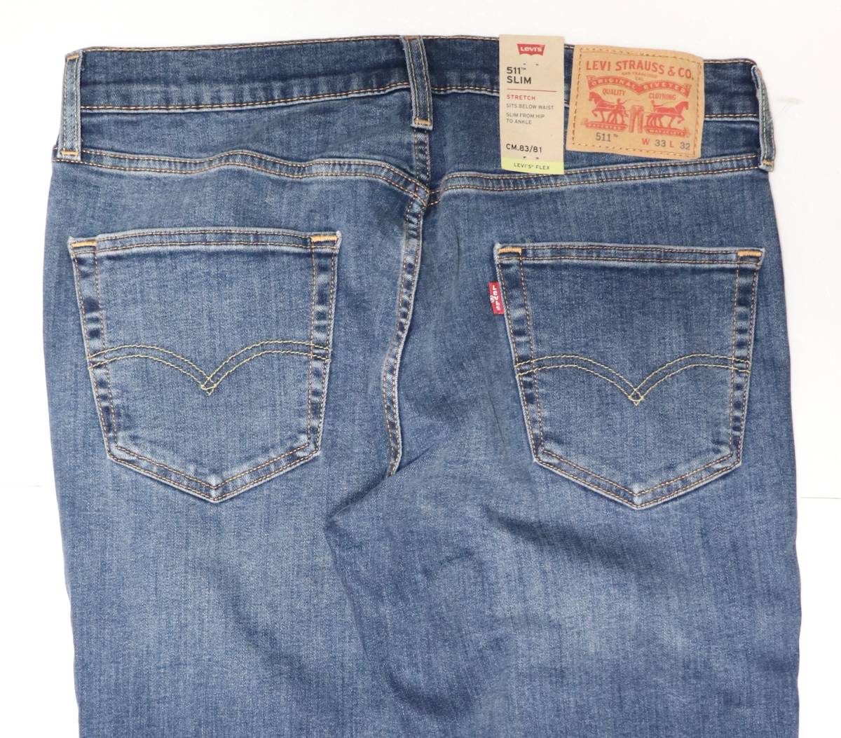 定価8000 新品 Levi's リーバイス 04511-2595 W33 L32 メンズ カジュアル ストレッチ スリム ジーンズ デニム パンツ_画像5