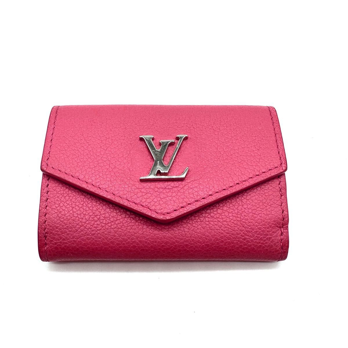 【美品】LOUIS VUITTON ルイヴィトン  ポルトフォイユ ロックミニ ホットピンク 三つ折り財布