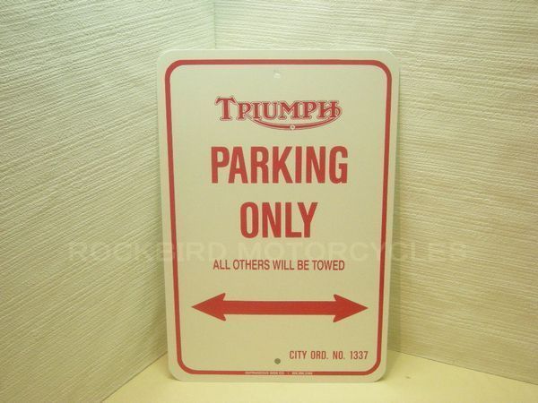 [TRIUMPH / Triumph parking on Lee ] autograph signboard 