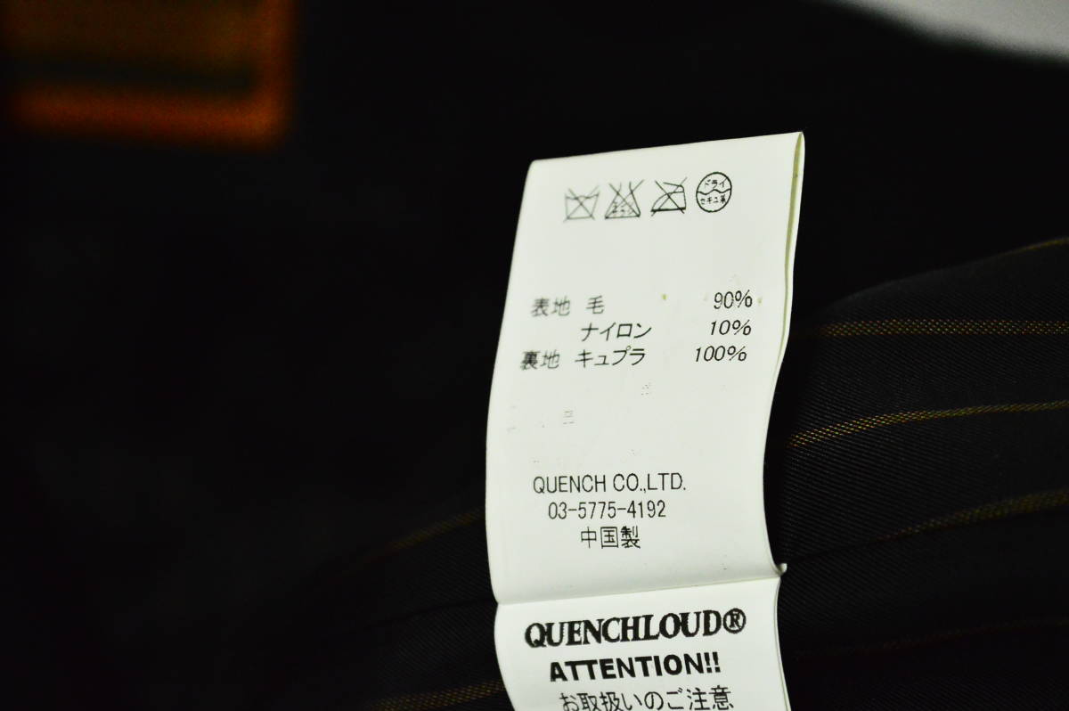 QUENCHLOUD クエンチラウド ショート ピーコート コンチョ ブラック