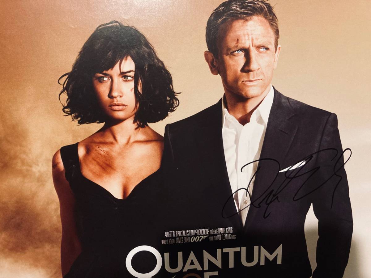 007 慰めの報酬 オルガ・キュリレンコ & ダニエル・クレイグ 直筆サイン入りポスター ジェームズ・ボンド ボンドガールの画像2