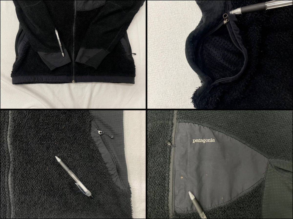 USED patagoniaパタゴニアR3ハイロフトHi-loftフリース Fleeceジャケット メンズ XL黒 ブラック レトロXシンチラR4ボア リズムフーディMARS_画像7