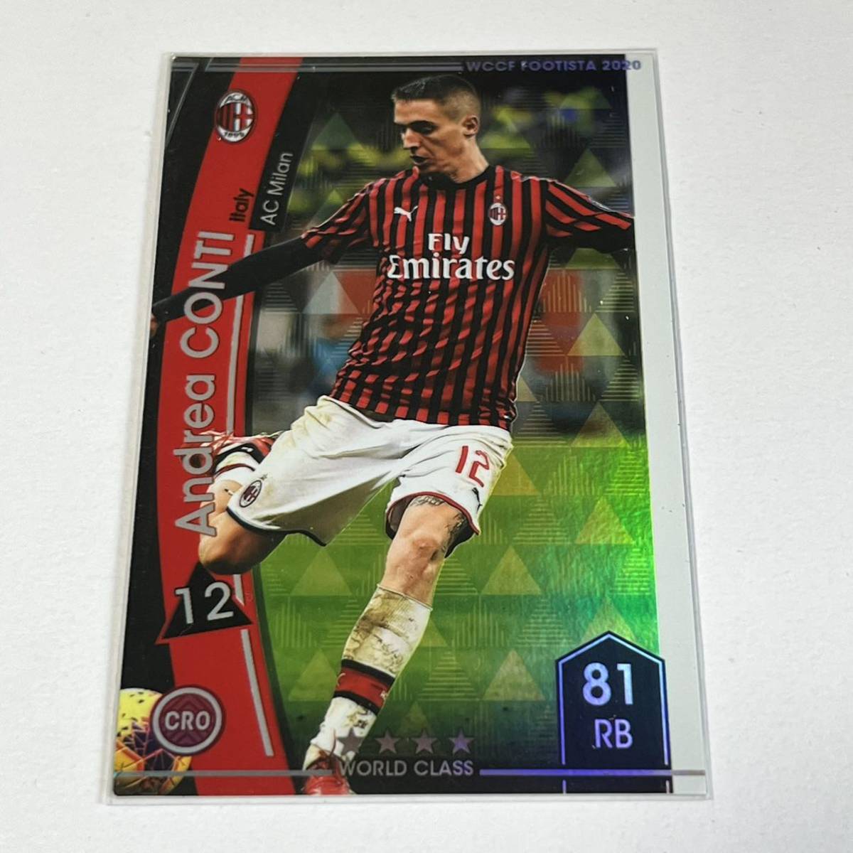 ♪♪WCCF FOOTISTA 2020 アンドレア・コンティ Andrea Conti AC Milan RU後 ♪三点落札で普通郵便送料無料♪_画像1