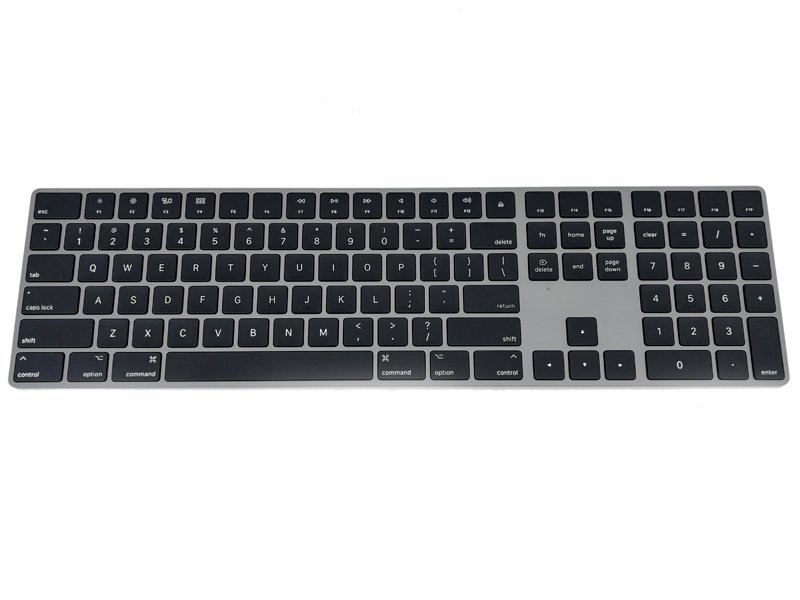 Apple アップル 純正 Magic Keyboard マジックキーボード 2018 テンキー付き A1843 US配列 スペースグレイ MRMH2LL/A 動作品 bluetooth接続