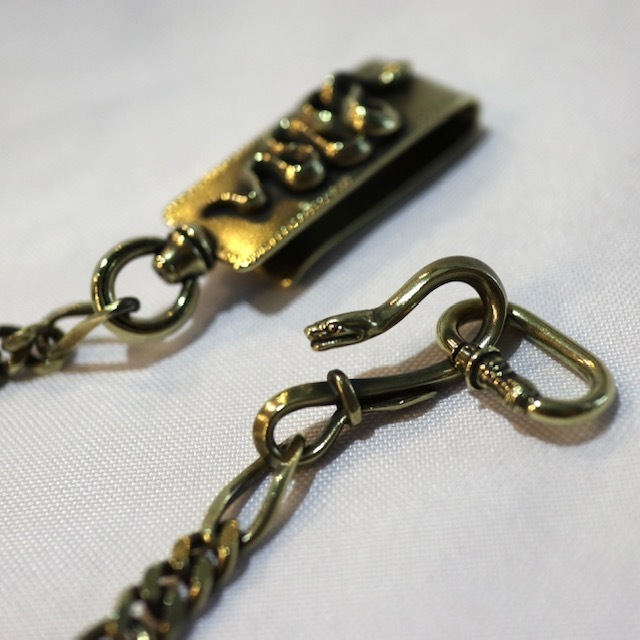 Peanuts&Co スネーク ウォレットチェーン ブラス Snake Clip Type wallet chain brass ピーナッツカンパニー - 2
