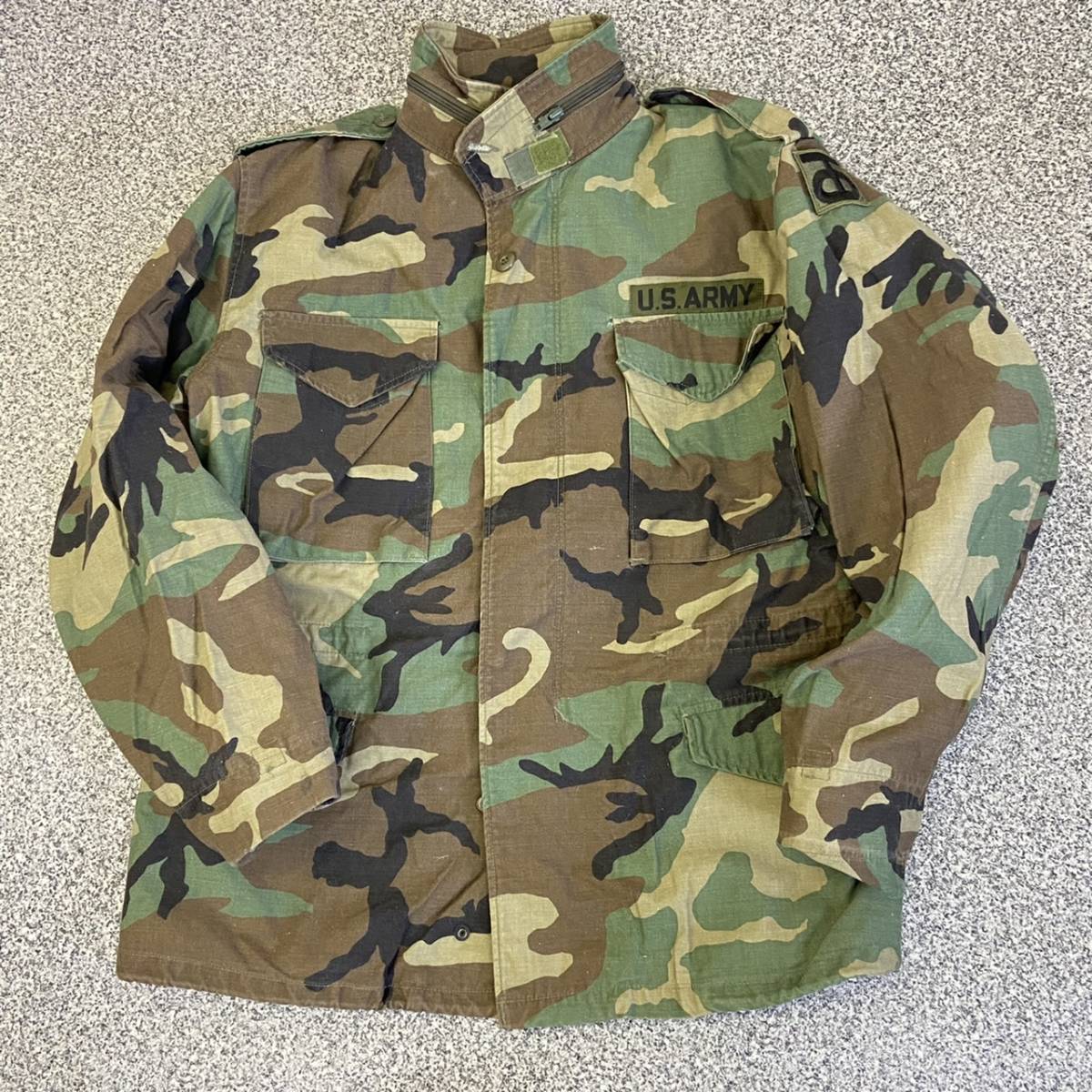 90s 米軍 US ARMY M-65 フィールドジャケット ウッドランドカモ 迷彩