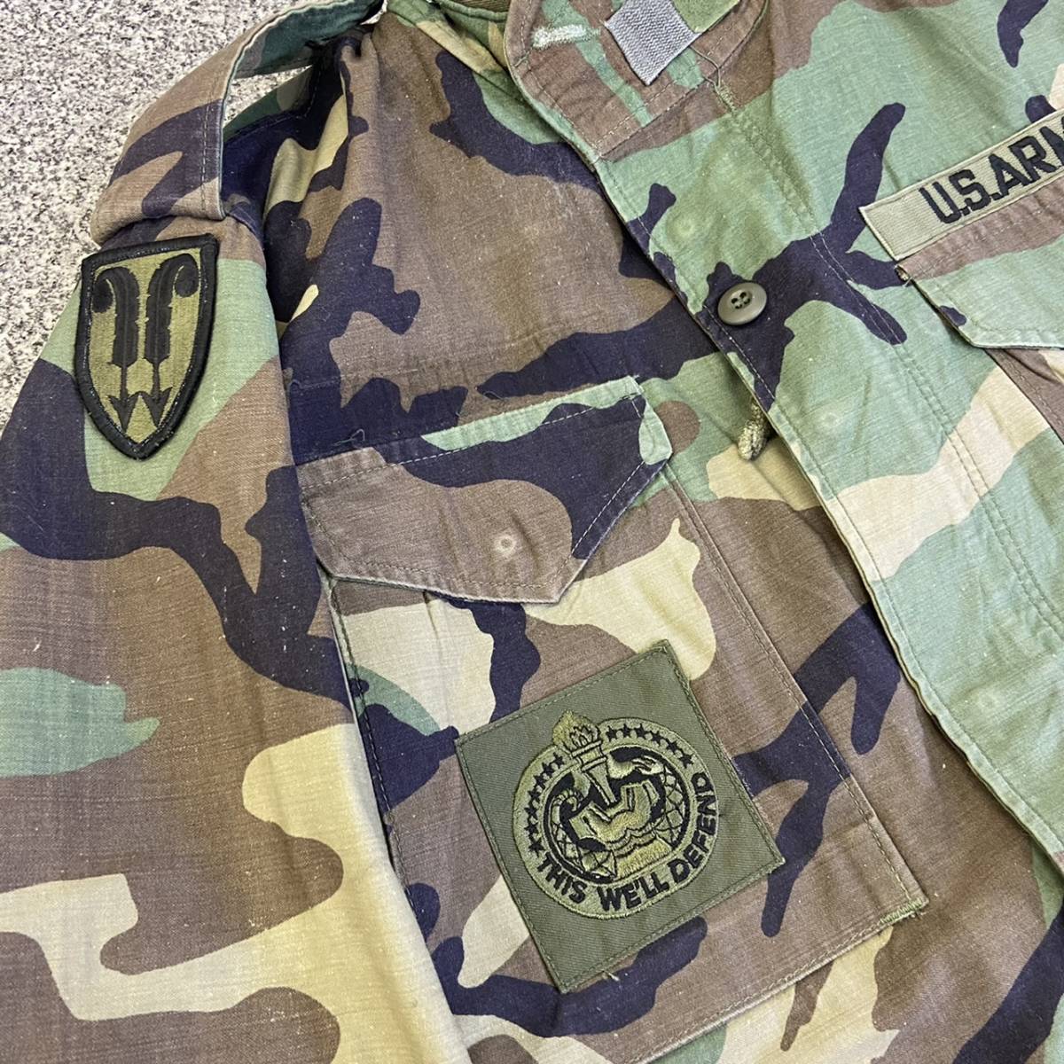 80s 米軍 US ARMY M-65 フィールドジャケット ウッドランドカモ 迷彩 SMALL-SHORT ミリタリー ジャケット ヴィンテージ_画像3