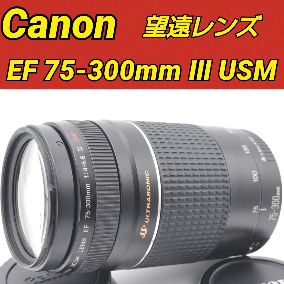 スポーツ☆イベント☆望遠レンズ☆キャノン Canon EF75-300㎜ - レンズ スポーツ☆イベント☆望遠レンズ☆キャノン Canon EF75-300㎜ - レンズ