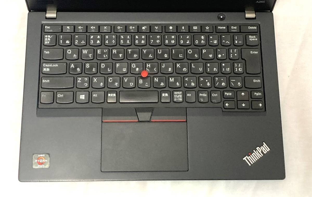 美品 薄型 ノートパソコン Lenovo ThinkPad A285 Win11 Pro 64bit Ryzen5 Pro 2500 新品SSD M.2タイプ256GB Officeインストール済