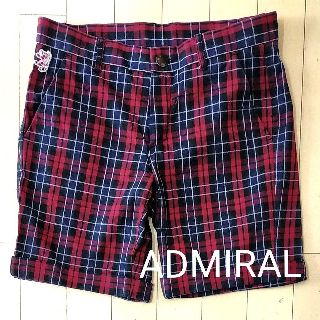 ADMIRAL　アドミラル　レディース　ゴルフショートパンツ　ハーフパンツ　チェック　Mサイズ