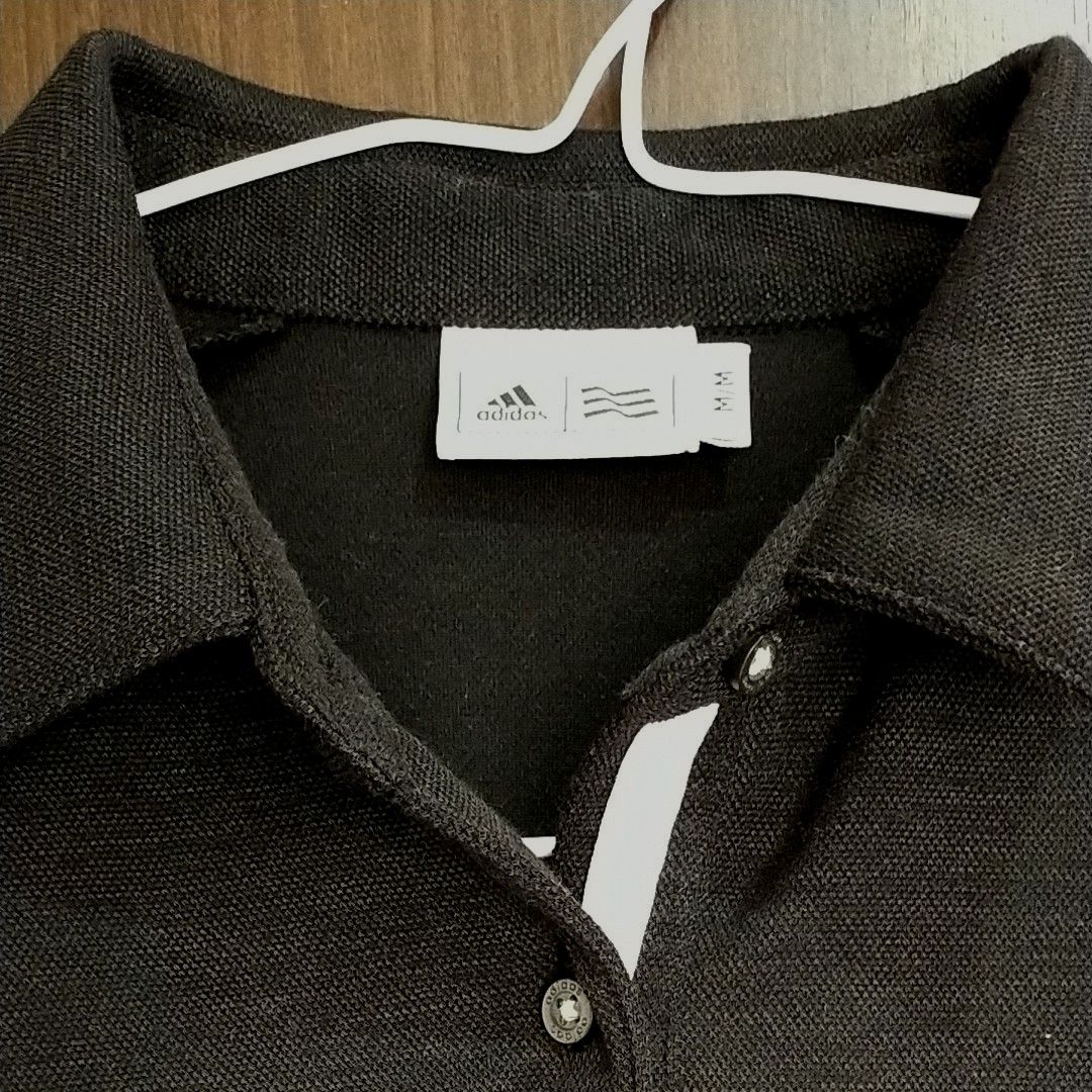 美品　adidas　アディダス　テーラーメイド　メンズゴルフシャツ　長袖シャツ　ウール混素材　Mサイズ