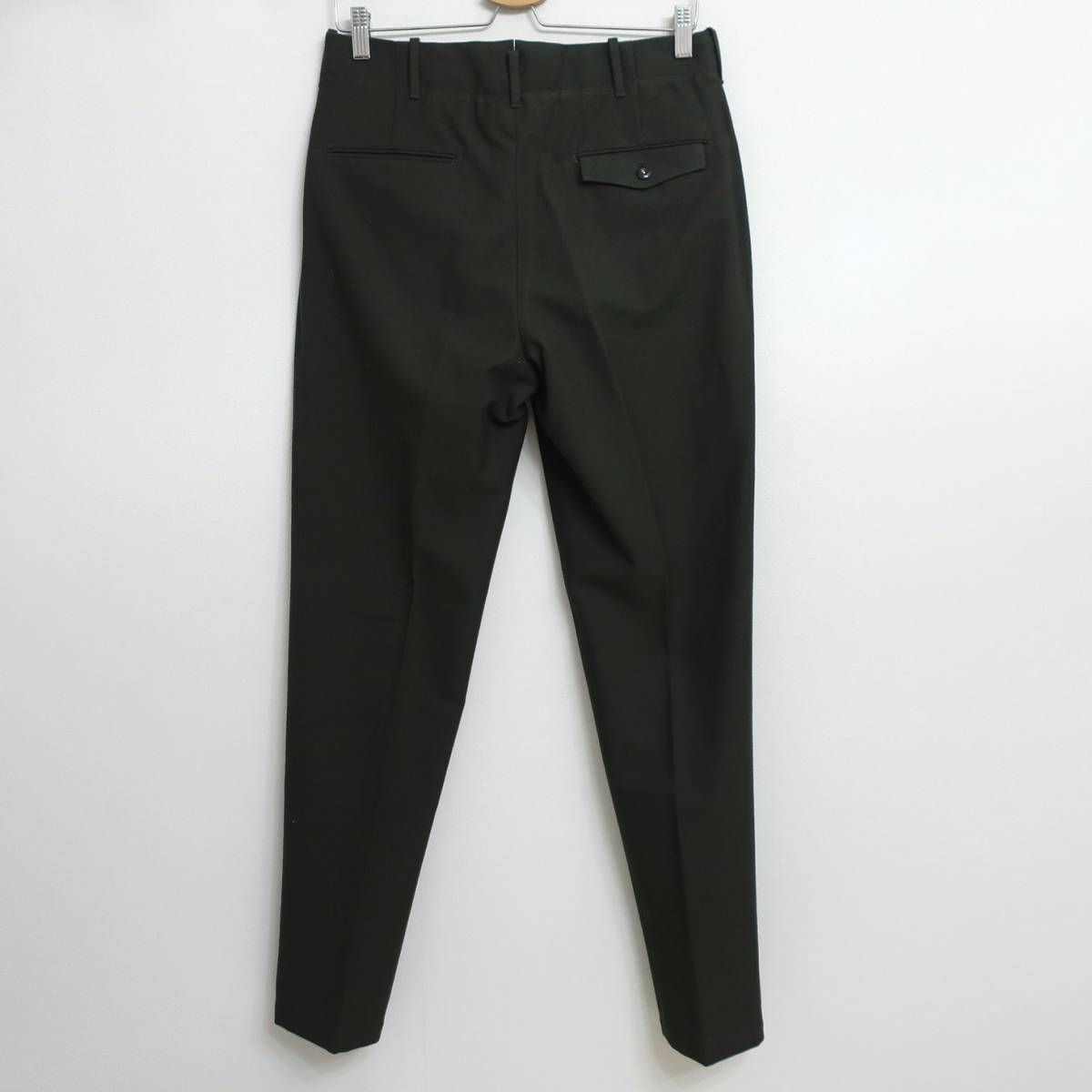  new goods INCOTEX INCOTEX wool . top class chinos slacks tapered pants slim pants deep green dark olive 46 M size 