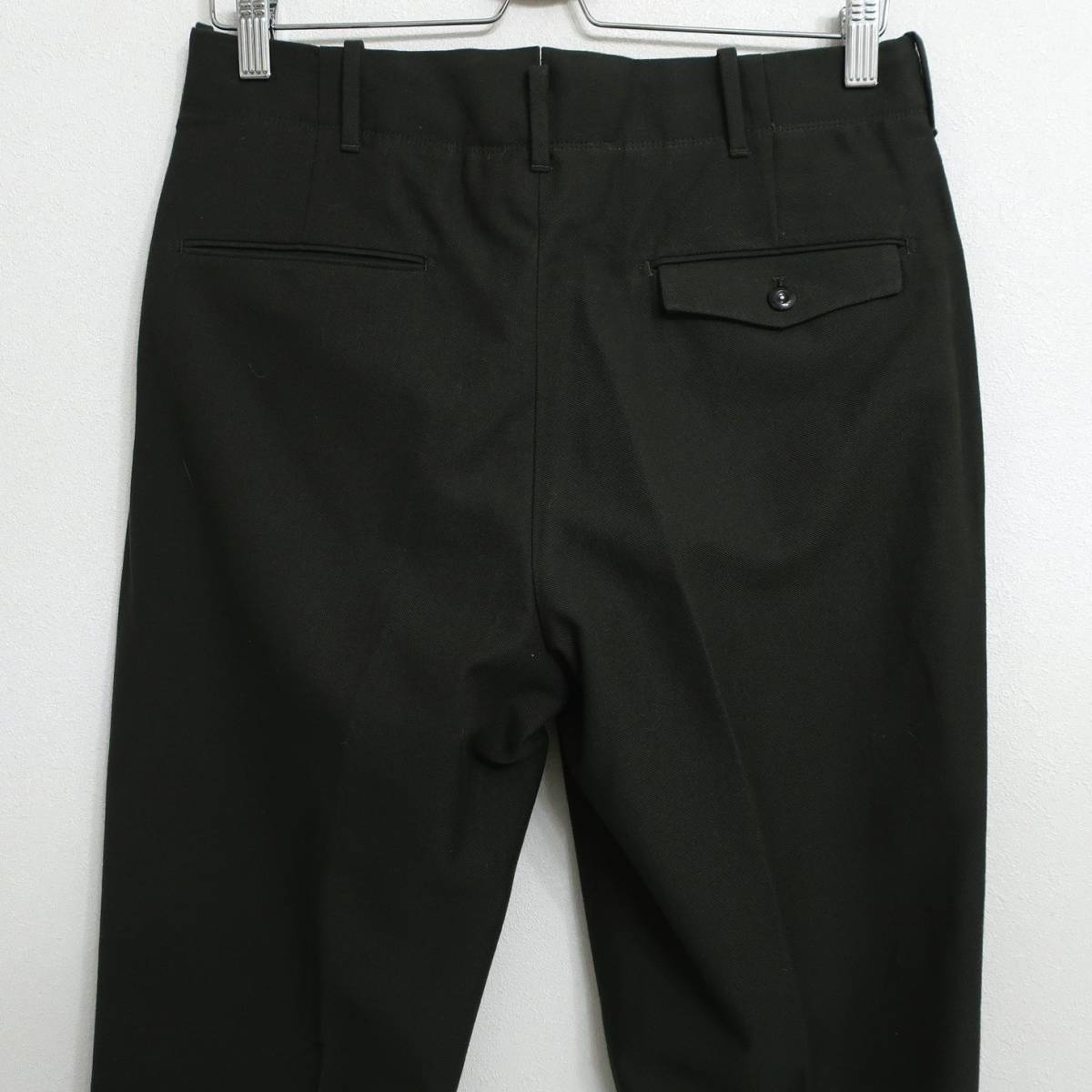  new goods INCOTEX INCOTEX wool . top class chinos slacks tapered pants slim pants deep green dark olive 46 M size 