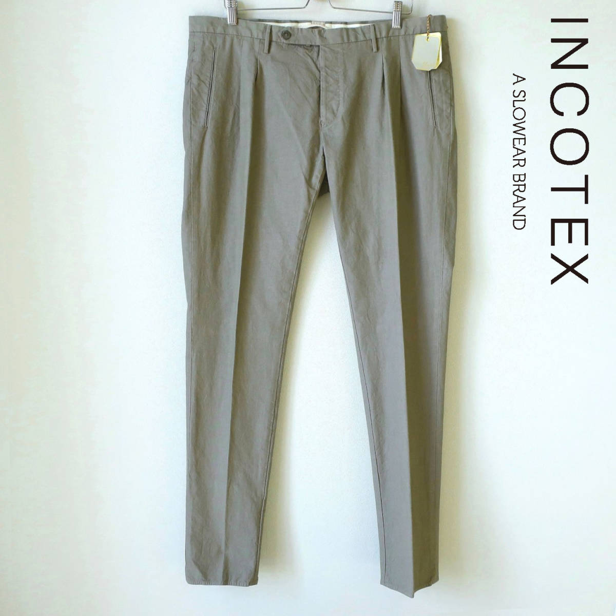 新品 未使用 INCOTEX インコテックス 最高級 チノパン スラックス