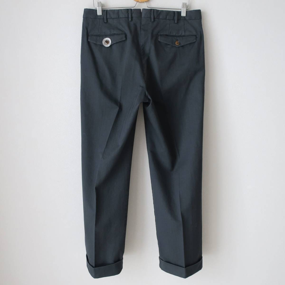  new goods PT01 chinos beautiful legs tapered pants slacks business casual double PT05 PT TORINO dark green men's 52 2XL XXL