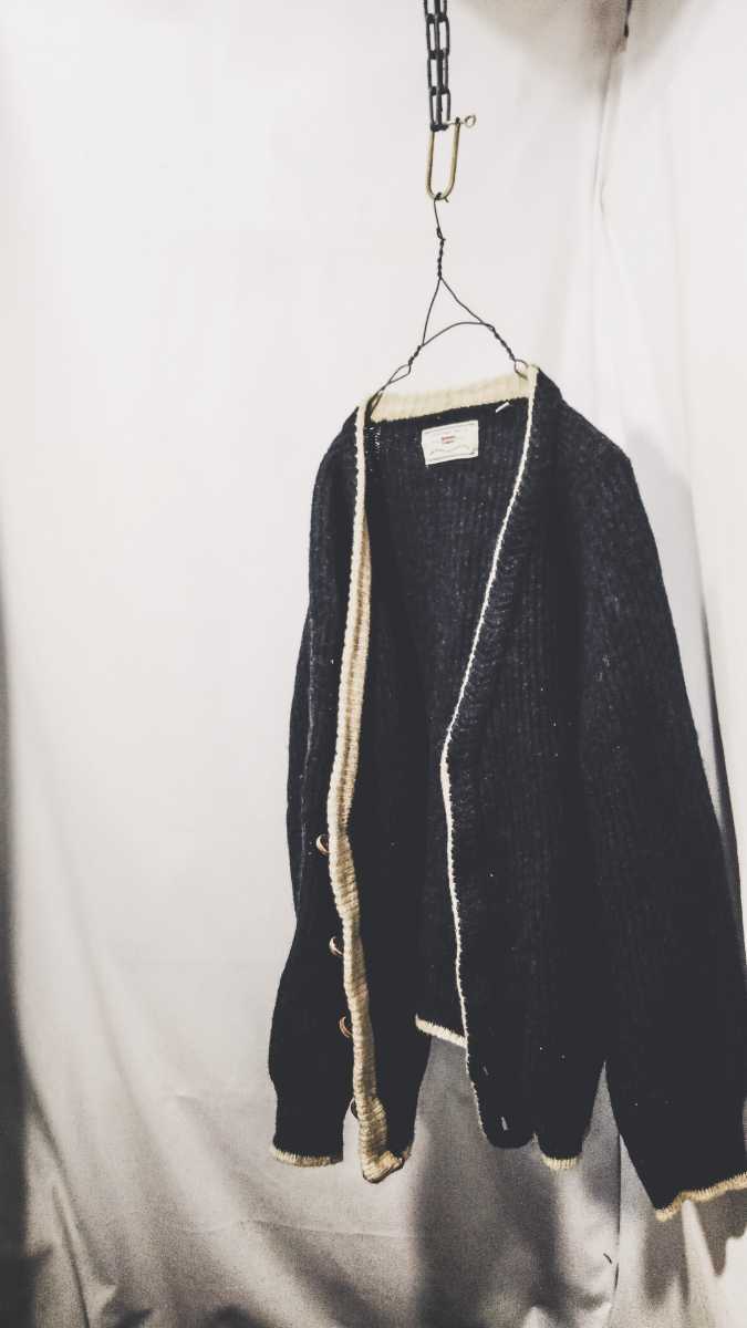 Vintage Euro Levi's wool knit cardigan 90s ユーロ リーバイス ウール ニット カーディガン イタリア製 カートンボタン ビンテージ_画像10