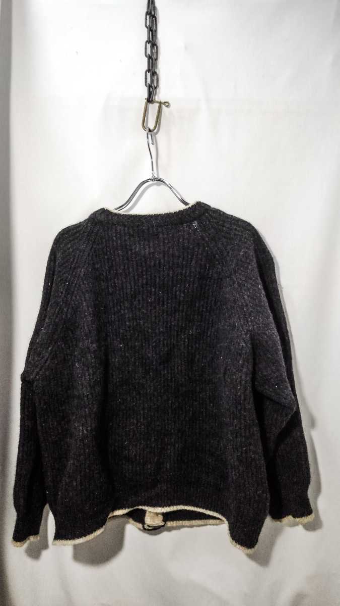 Vintage Euro Levi's wool knit cardigan 90s ユーロ リーバイス ウール ニット カーディガン イタリア製 カートンボタン ビンテージ_画像6