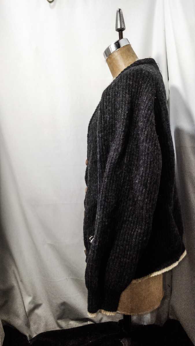 Vintage Euro Levi's wool knit cardigan 90s ユーロ リーバイス ウール ニット カーディガン イタリア製 カートンボタン ビンテージ_画像3