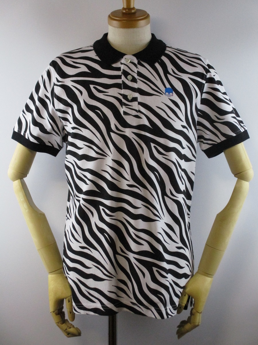 【再値下】ハイドロゲン・ゴルフ★ZEBRA PRINTED POLO★ポロシャツ★未使用★M★正規代理店★送料無料_画像1