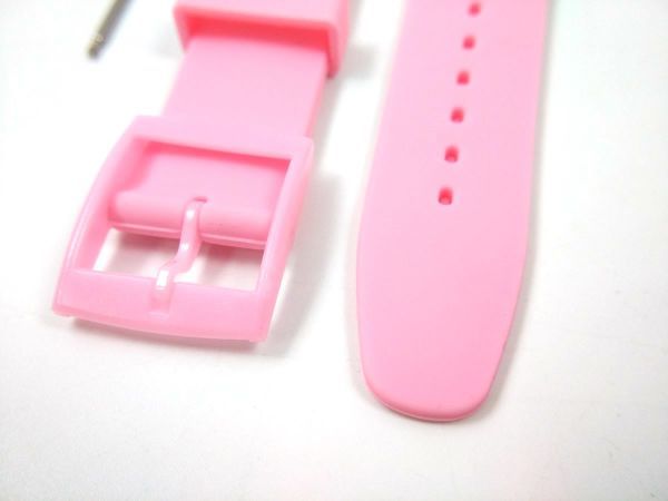 swatch用 シリコンラバーストラップ 交換用腕時計ベルト 19mm ピンクの画像4